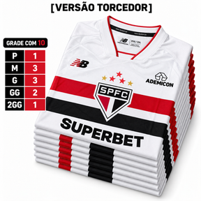 Grade Fechada São Paulo Torcedor Masculino 10 Peças